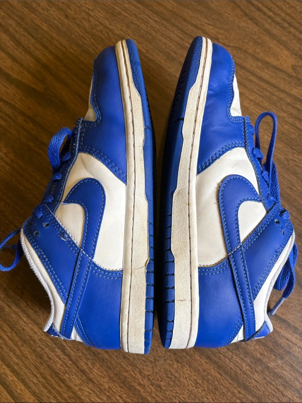 Nike Size 3 Youth Dunk Low Top White Hyper Royal Hyper FB9108 131 Sneakers